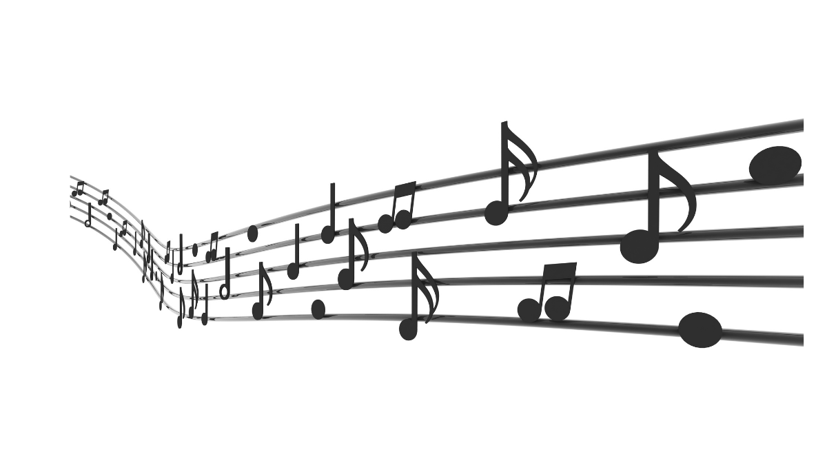 Notes de musiques Illustration de notes sur une portée